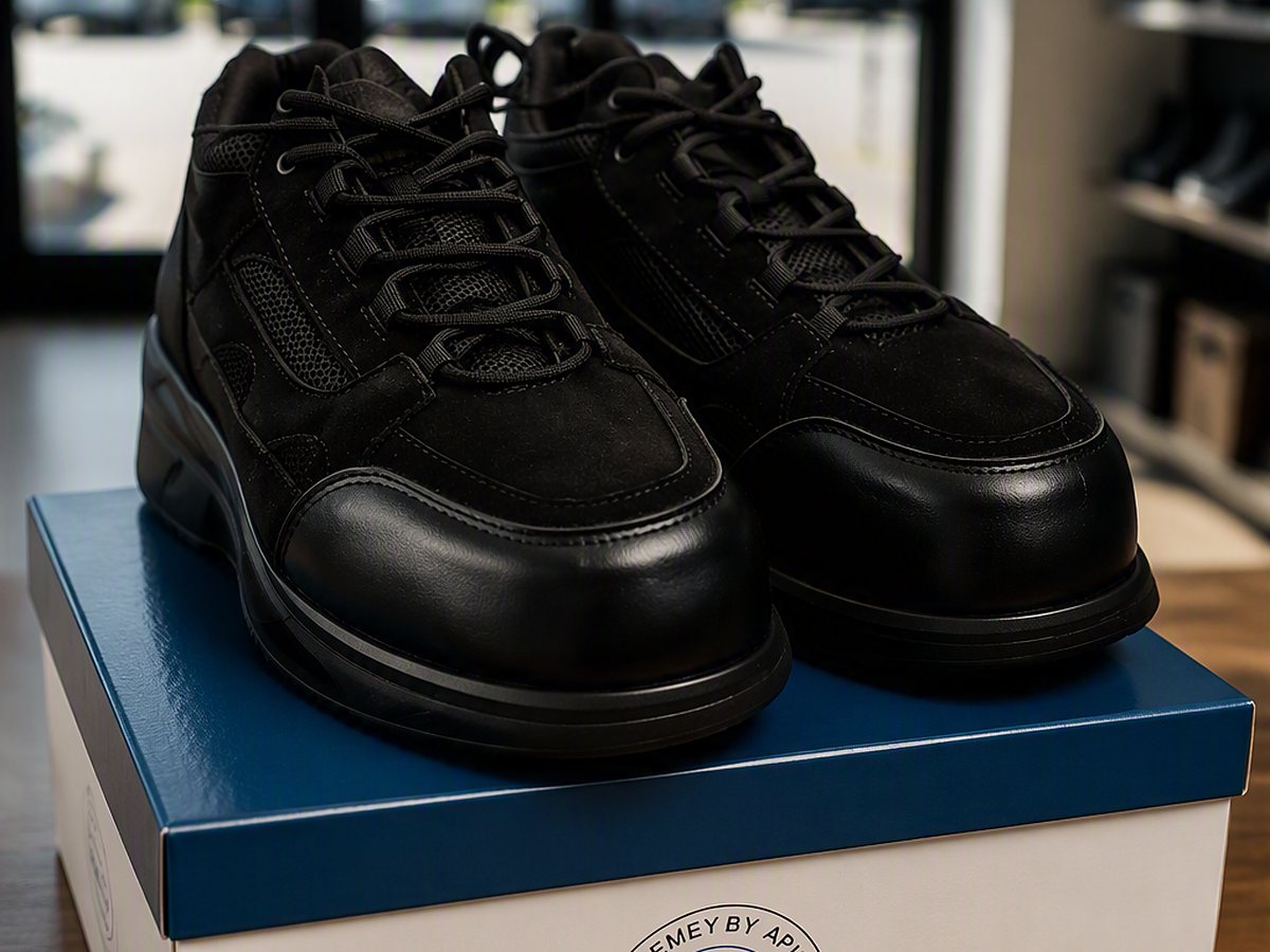 A pair of Mt. Emey by Apis custom-molded shoes